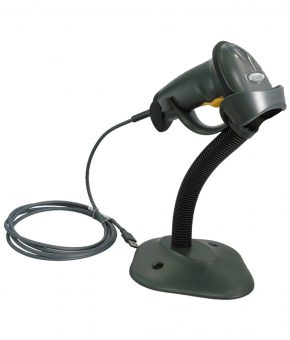 Zebra LS2208 Single Line Laser Barcode Scanner with Stand
